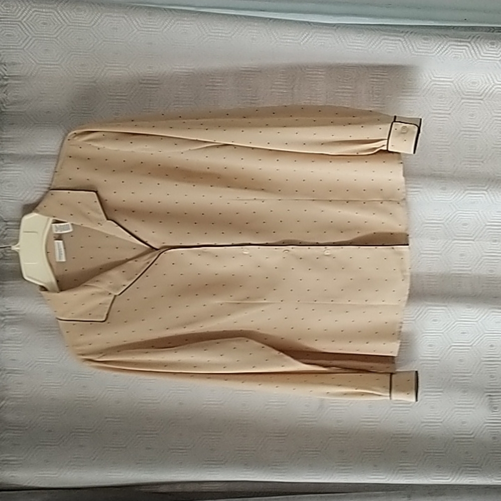 Covington Polka Dot Long Sleeve Blouse Size XL